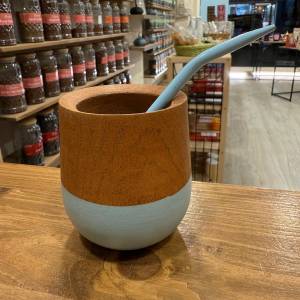 Mate de Madera con Bombilla