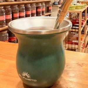 Mate Acero Inoxidable Verde (Tipo Camionero) con Bombilla