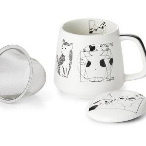 Taza con filtro Artist Cats