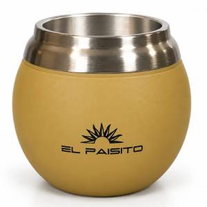 Mate Bola Acero Inoxidable Marrón