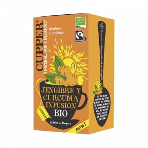 Cupper Infusión Jengibre y Cúrcuma Bio.