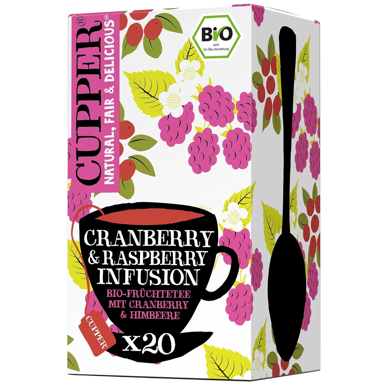 Cupper Arándano y frambuesa Bio.