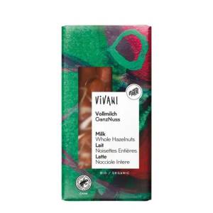 Chocolate con Leche y Avellanas Enteras Vivani Bio