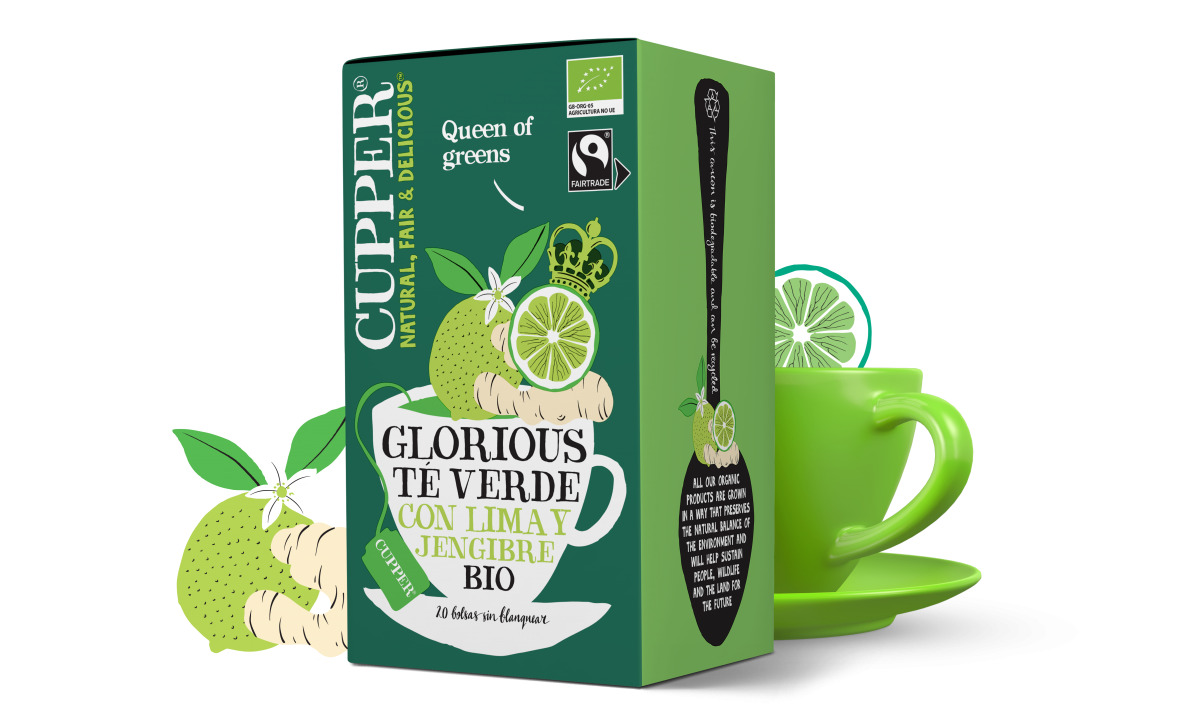 Cupper Té Verde con Lima y Jengibre Bio.
