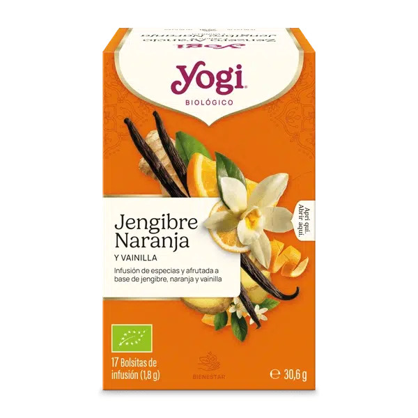 Yogi Tea Jengibre, Naranja y Vainilla