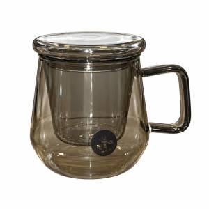 Taza con filtro de cristal Negra